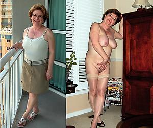 porn pics of superannuated join in matrimony dressed undressed