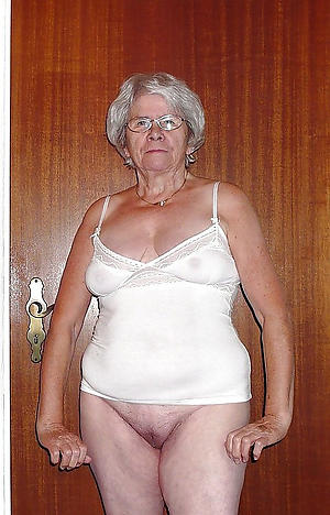 low-spirited granny with lingerie erotic pics