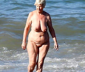 granny at coast stripping