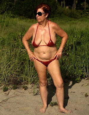 X bikini older women cherish posing nude