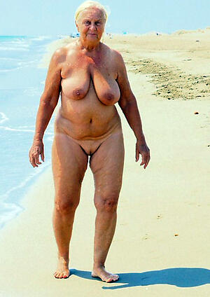 real sexy granny insusceptible to beach homemade picture