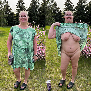 sexy granny dressed in one's birthday suit homemade separated